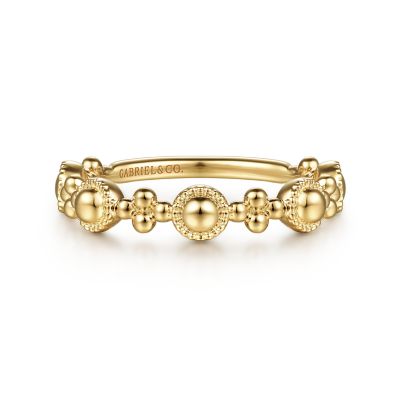 Gabriel & Co 14 Karat Yellow Gold Bujukan Station Band