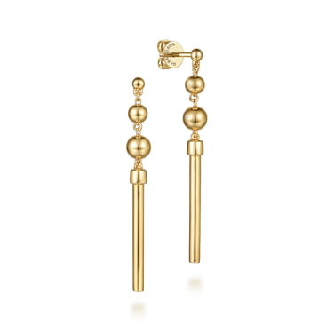 Gabriel & Co14 Karat Yellow Gold Bujukan Drop Earrings