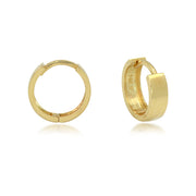 14 Karat Yellow Gold  Huggie Earrings Diameter: 3X10MM