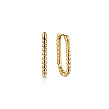 Gabriel & Co 14 Karat Yellow Gold Bujukan Classic Elongated Oval Hoop Earrings