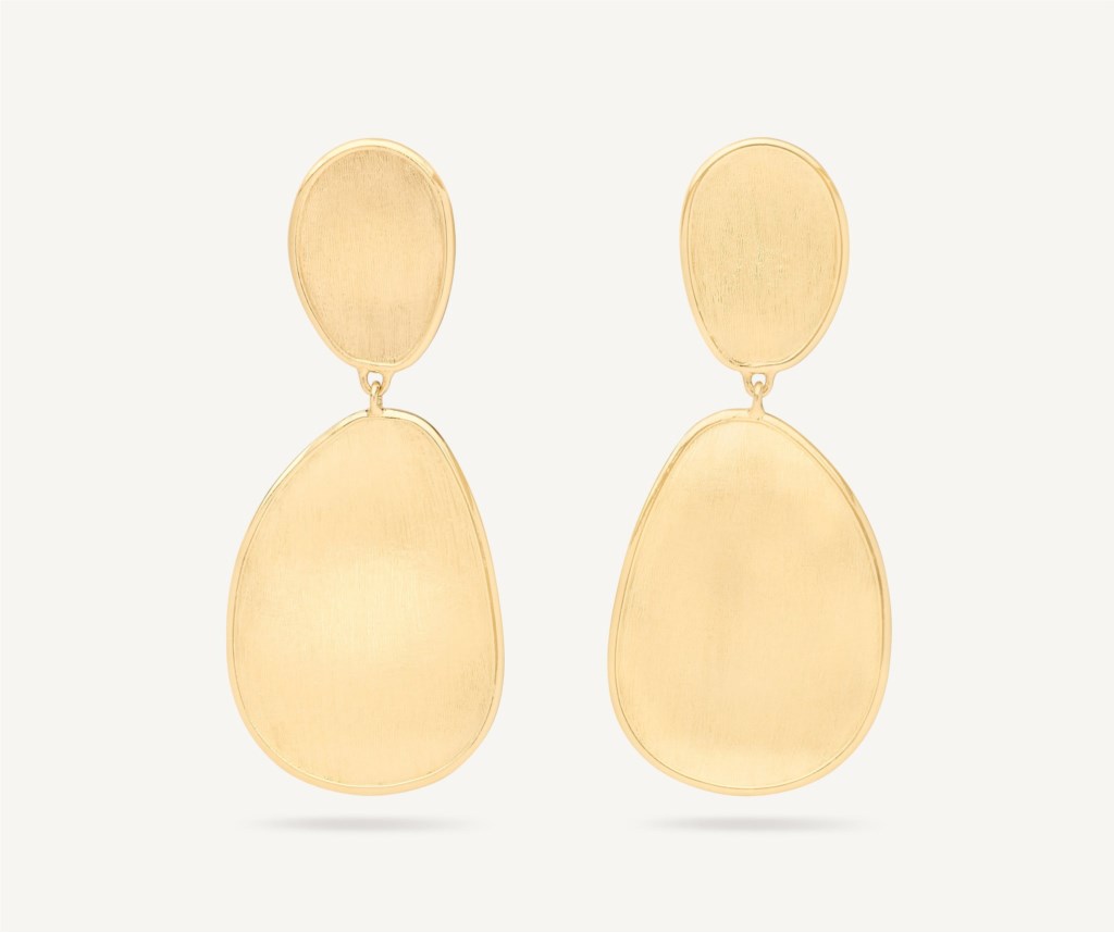 Marco Bicego 18 Karat Yellow Gold Lunaria Small Double Drop Earrings
