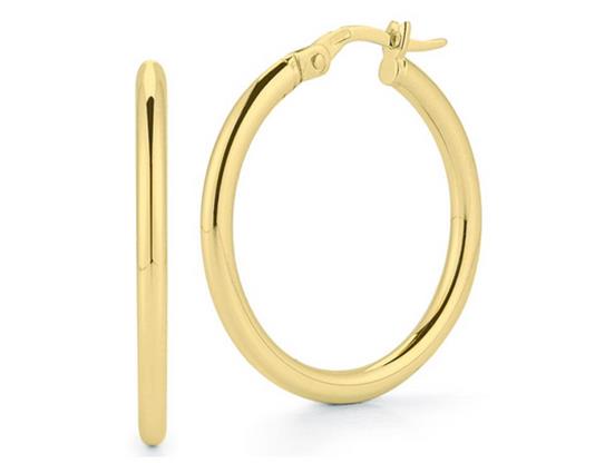 Roberto Coin 18 Karat Yellow Gold Hoop Earrings 25 Mm