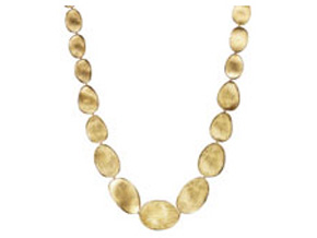 Marco Bicego Lunaria Collection 18k Yellow Gold Medium Graduated Collar-18 Inch (CB1777 Y 02)