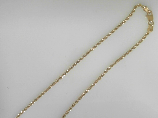 Estate 14 Karat Yellow Gold 3mm Rope Chain (AS IS)
Length:20