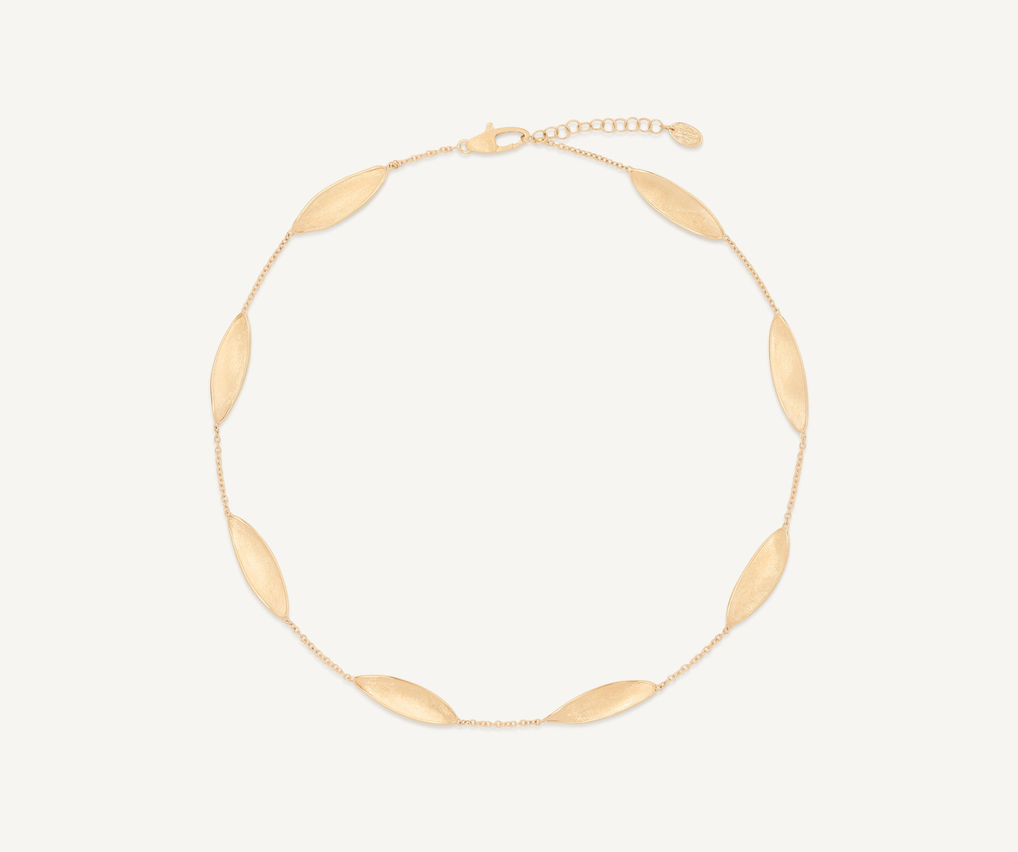Marco Bicego 18 Karat Yellow Gold Lunaria Twist Station Necklace 
16.5 inch