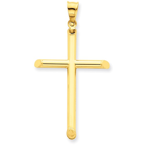14 Karat Yellow Hollow Cross