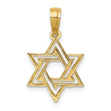 14 Karat Yellow Gold Star Of David