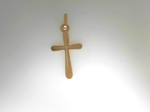 Estate 14 Karat Yellow Gold Cross Charm (AS IS)