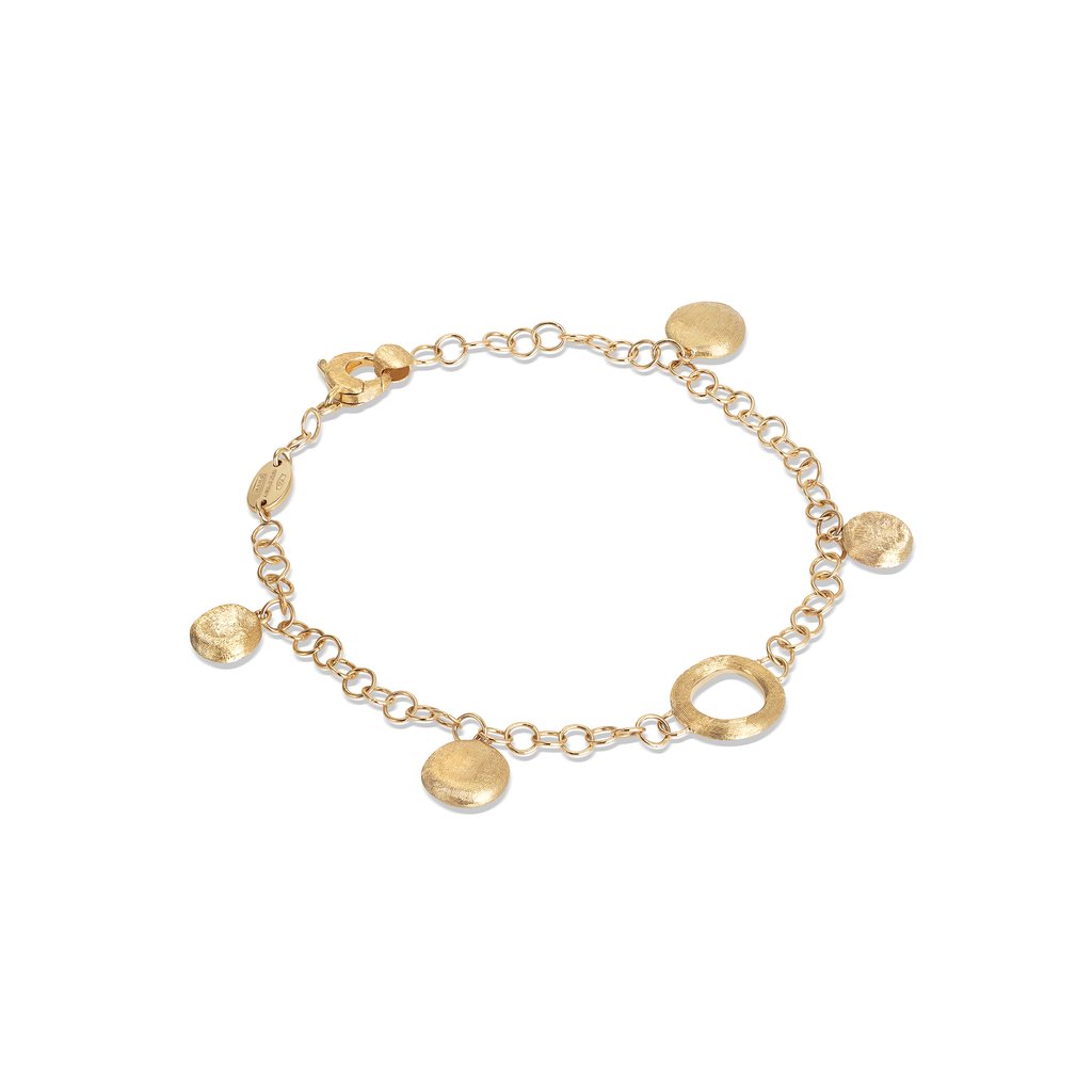 Marco Bicego Jaipur Collection 18K Yellow Gold Charm Bracelet 7 Inch (BB2612)