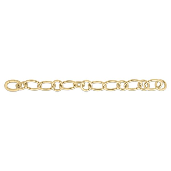Roberto Coin 18 Karat Yellow Gold  Oval  And Round Open Link Bracelet 8 inch