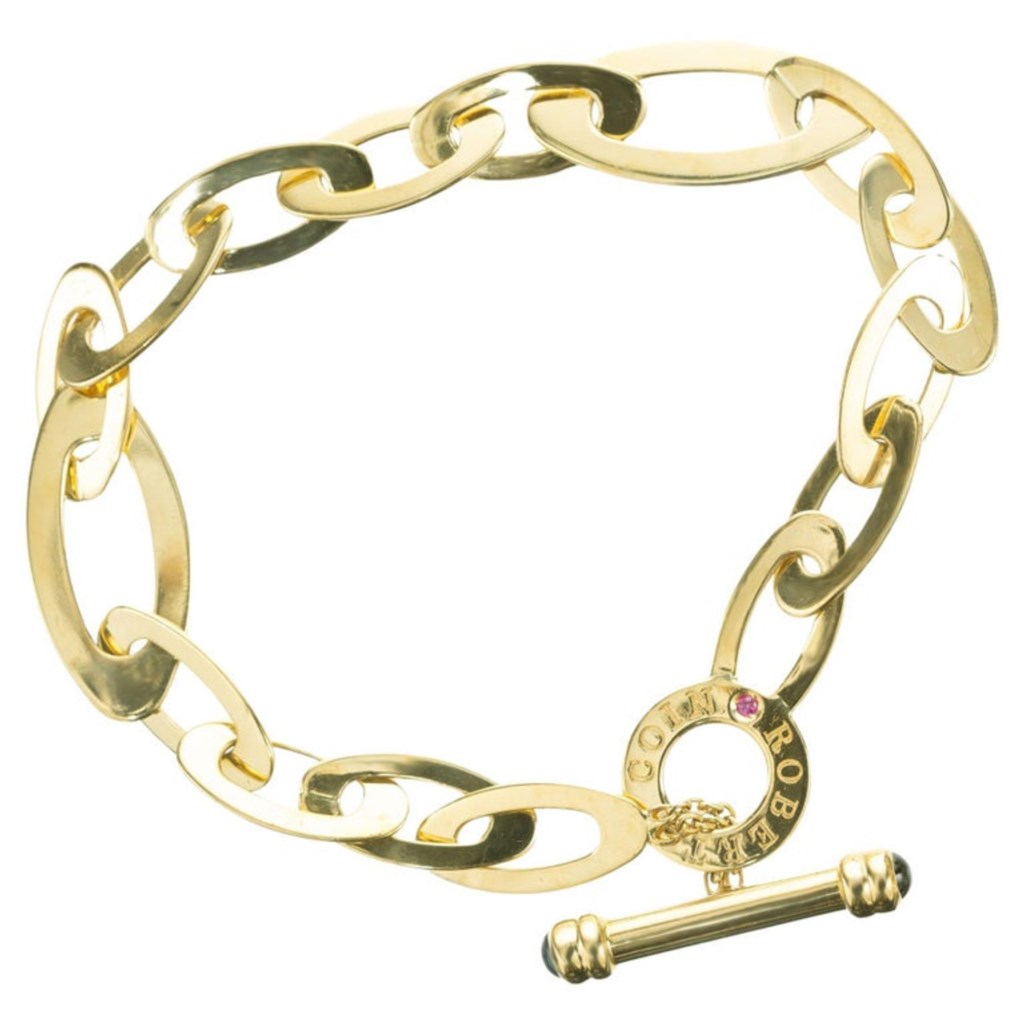 Estate Roberto Coin Chic & Shine18 Karat Yellow Gold Open LinkLength: 7.75