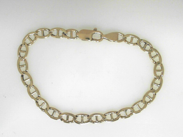 Estate 14 Karat Yellow Gold Anchor  Bracelet (AS IS)
Length: 8.5