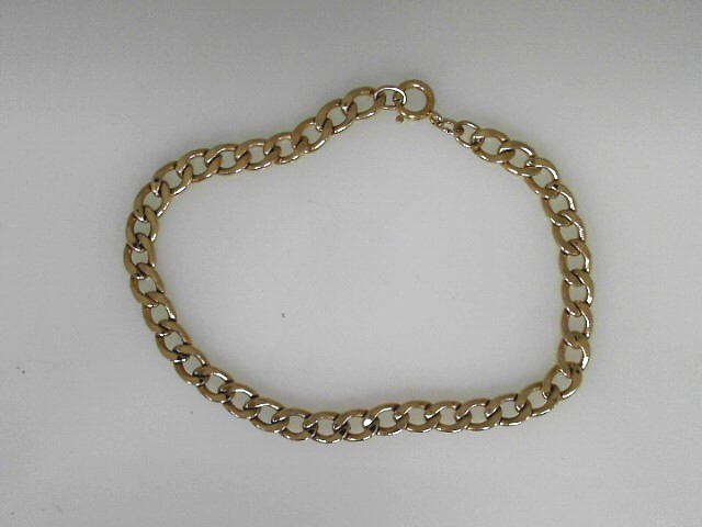 Estate 14 Karat Yellow Gold Curb Bracelet (AS IS)
Length: 7