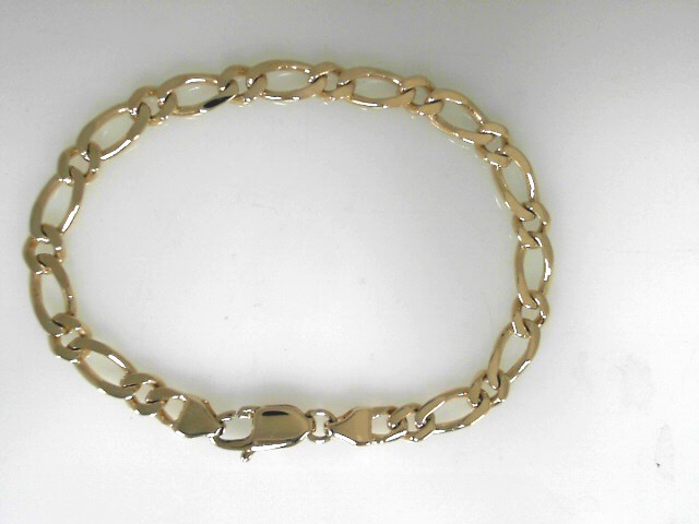 Estate 14 Karat Yellow Gold Fancy Link Bracelet (AS IS)
 Length: 8