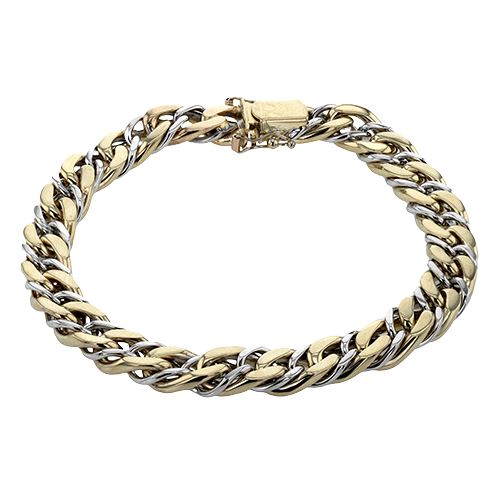 Simon G 14 Karat Yellow And White Gold Satin/High Polished S-Link Bracelet 
8.25 inch