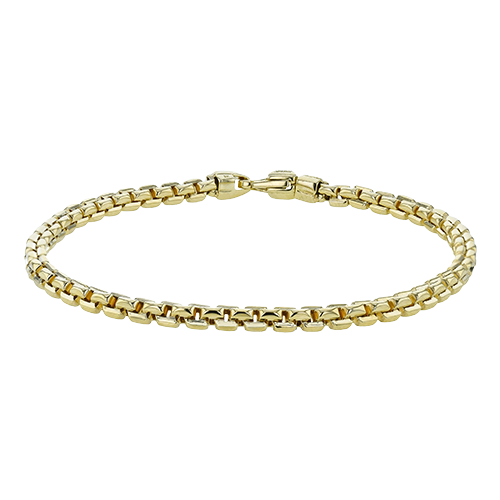 Simon G 14 Karat Yellow Gold 4.0 mm Semi Solid Diamond Cut Cable Link Bracelet 
8.25 Inch