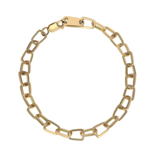 King Baby 10 Karat Yellow  Gold Pop Top Cut Out Bracelet 
Length: 8.75