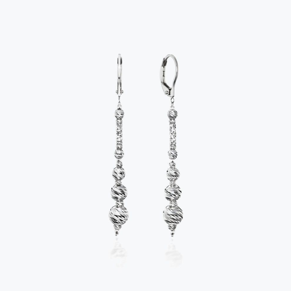 Platinum Born Astraea Drop Graduating Ball Platinum Earrings