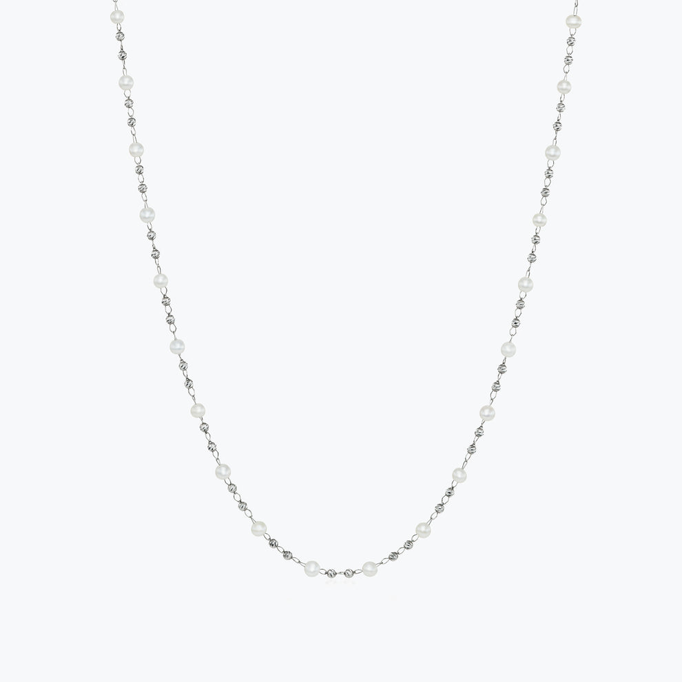Platinum Born Debut Freshwater Pearl Platinum Necklace 15-18 Inches