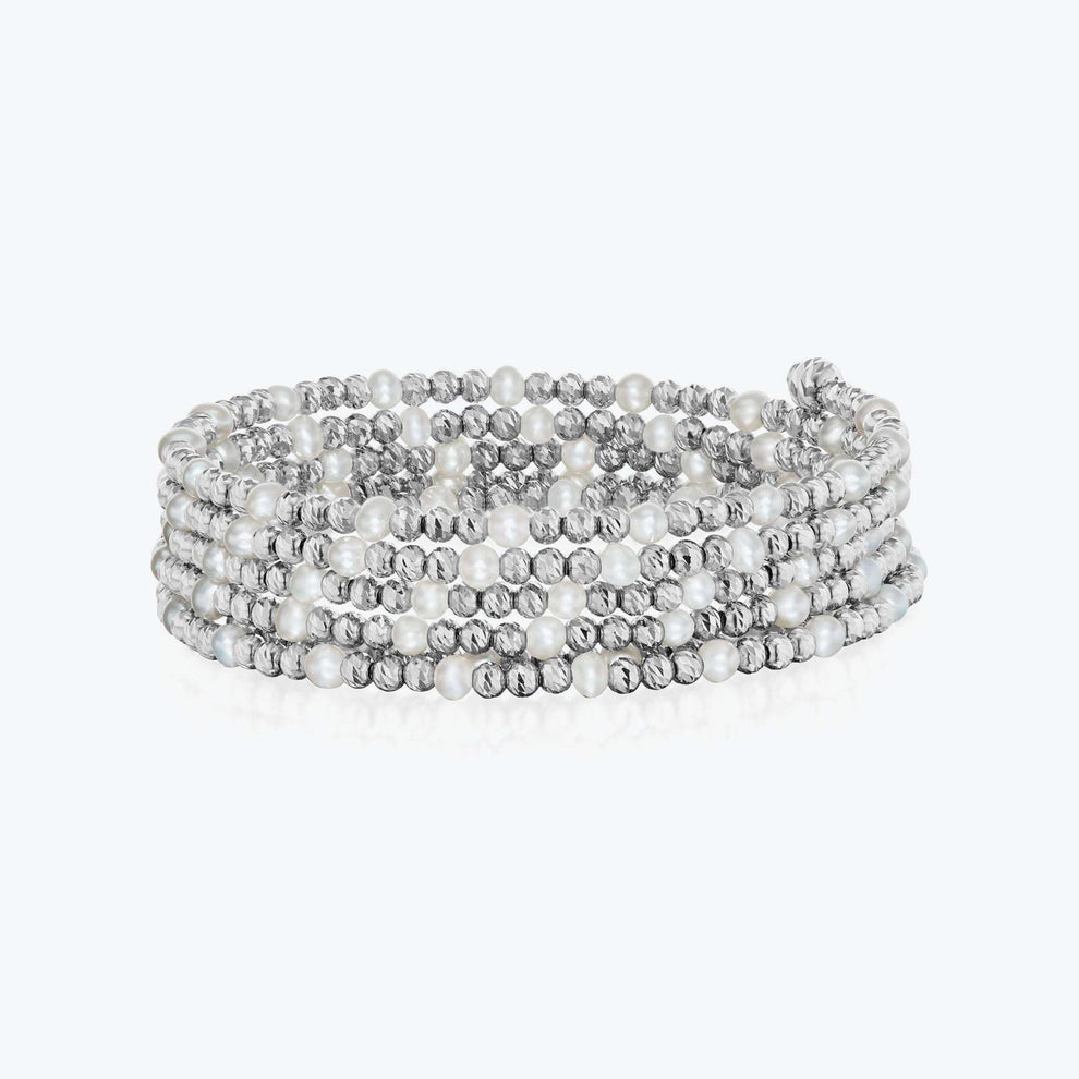 Platinum Born 6 Row Debut Loop Platinum Bracelet