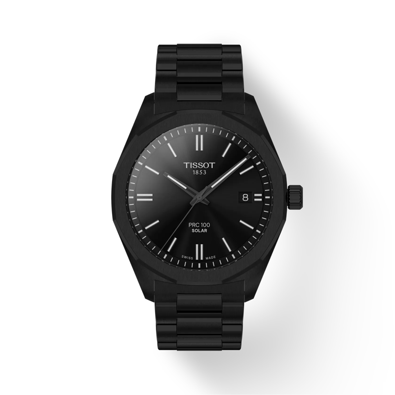 Tissot PRC 100 Solar Quartz 39mm(T1514223305100)
316L stainless steel case with black PVD coating