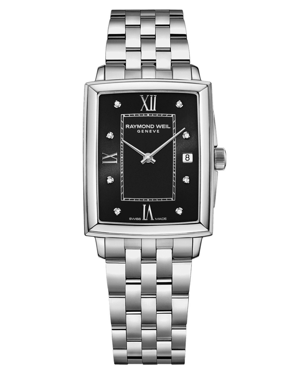 Raymond Weil Stainless Steel Toccata Black Diamond Marker Dial Watch (5925-Stp-00295)