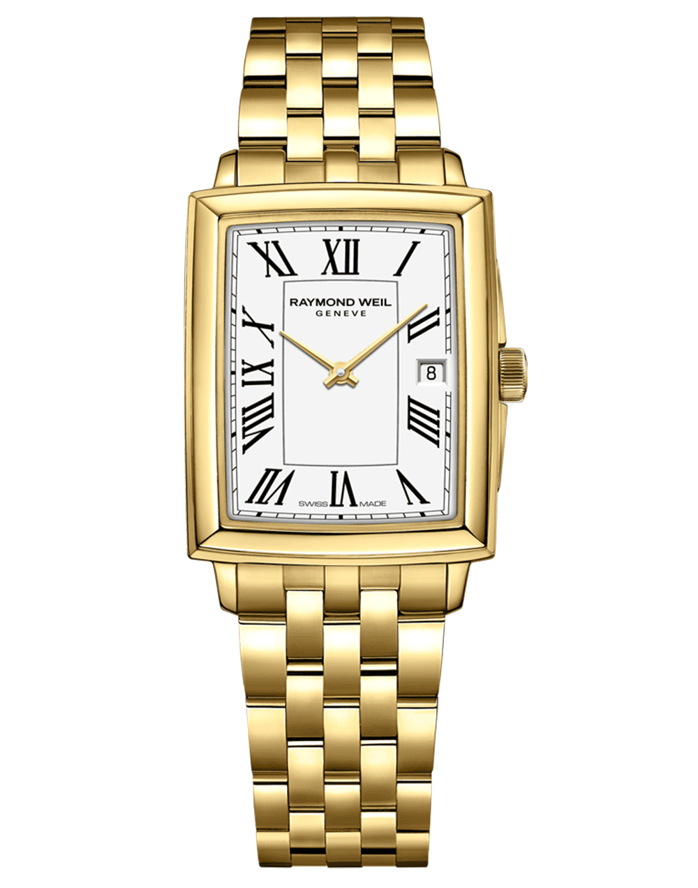 Raymond Weil Toccata Stainless Steel w/Gold PVD White Dial With Roman Numerals 22 x 28 mm Watch (5925-P-00300)