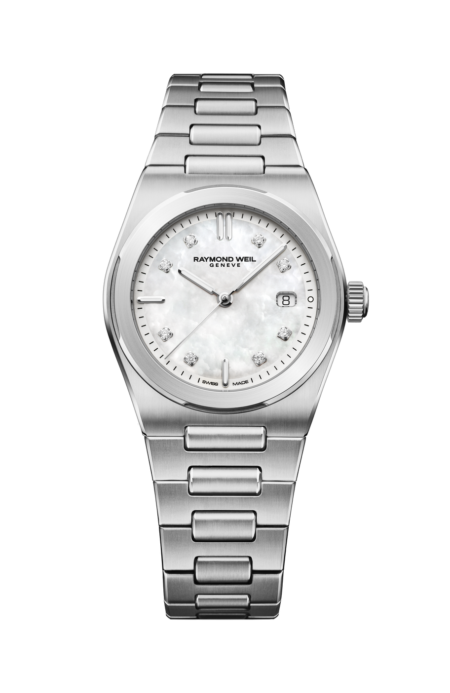 Raymond Weil A.R.T. Stainless Steel Mop Diamond Watch 30 Mm (1250-ST-97081)