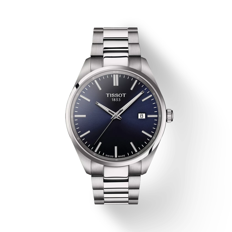 Tissot PR 100 Blue Dial Stainless Steel Watch 40mm - T1504101104100