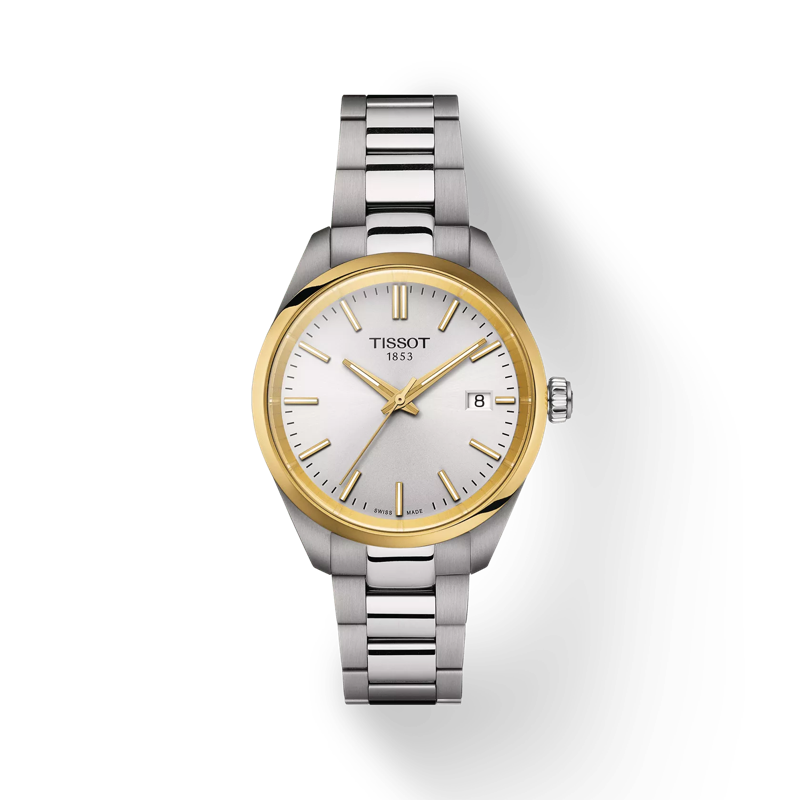 Tissot PR 100 34mm (T1502102103100)
316L stainless steel case with yellow gold PVD coating, Swiss Quartz movement