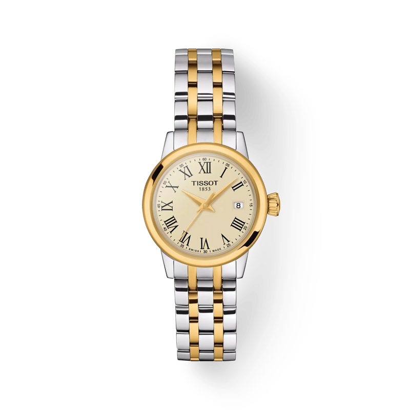 Tissot Classic Dream Lady (T1292102226300)
316L Stainless Steel Case With Yellow Gold Pvd Coating, Swiss Quartz