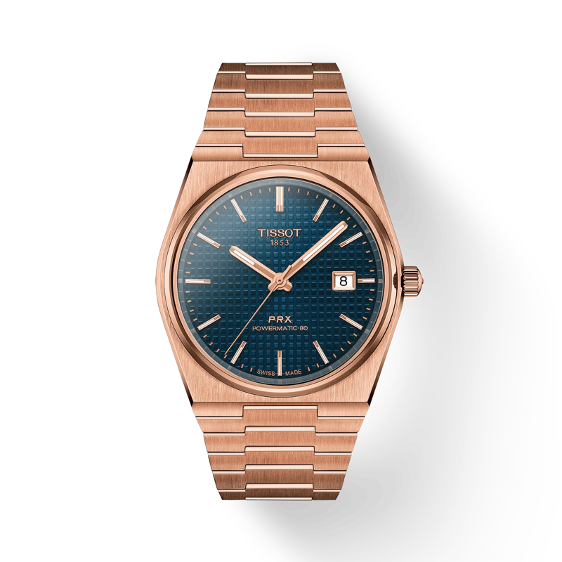 Tissot PRX Powermatic 80 40mm (T1374073304100)
316L stainless steel case with rose gold PVD coating
