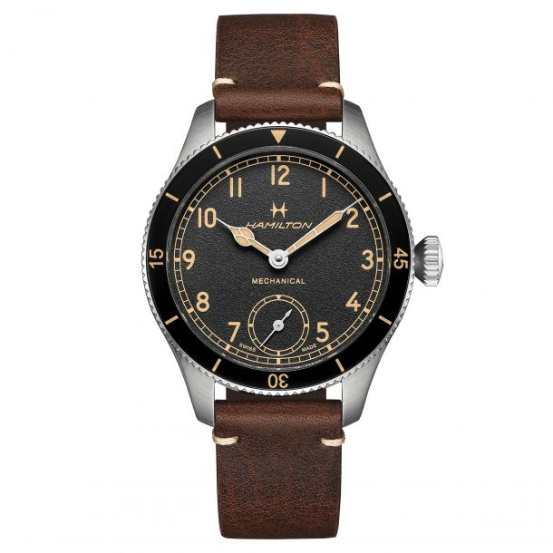 Hamilton Khaki Aviation Pilot Pioneer Mechanical 43mm On Brown Strap(H76719530)