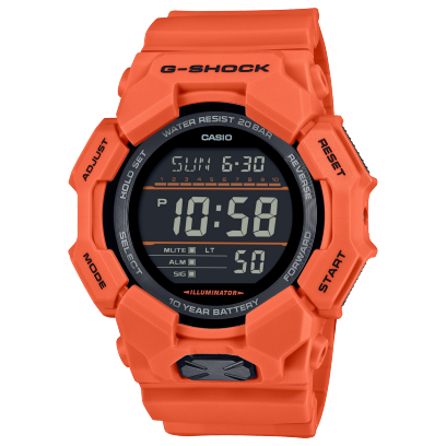Casio G-Shock Red Orange Digital 10 Year Battery Watch 
GD-010-4