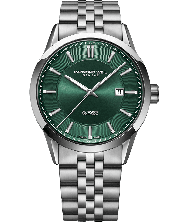 Raymond Weil Freelancer Stainles Steel Automatic Green Dial 42Mm Watch (2731-ST-52001)