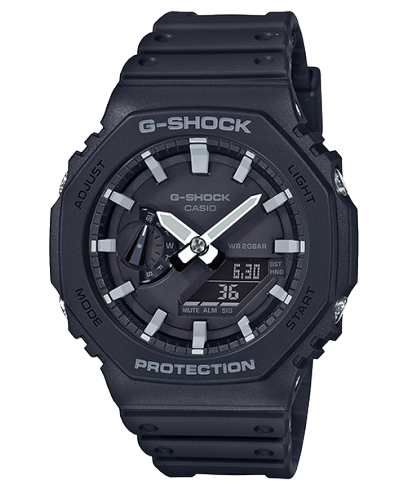 Casio G-Shock Digital Multi Function Black Resin Watch (Ga2100-1A)