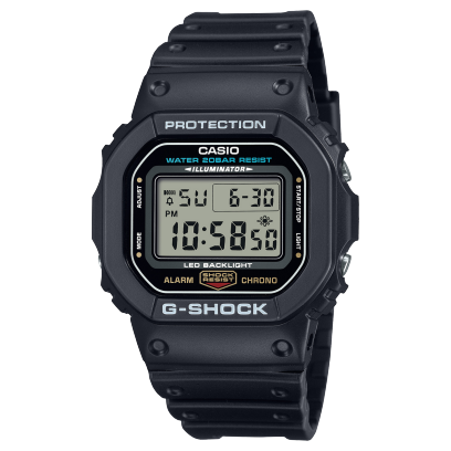 Casio G-Shock 5600 Series Black Resin Watch (DW5600E-1V)