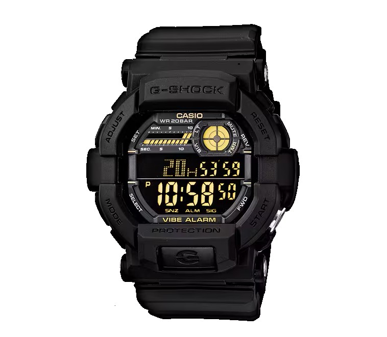Casio G-Shock Black Ruber Watch (GD-350-1BCR)