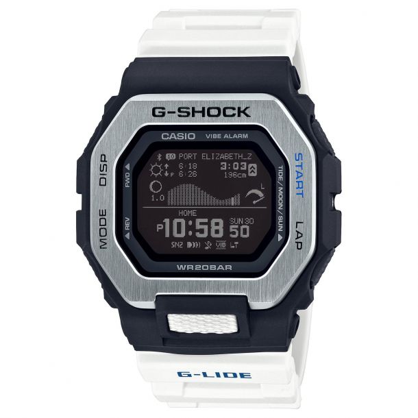 Casio G-Shock G-Lide White Resin Surf Watch( GBX100-7)