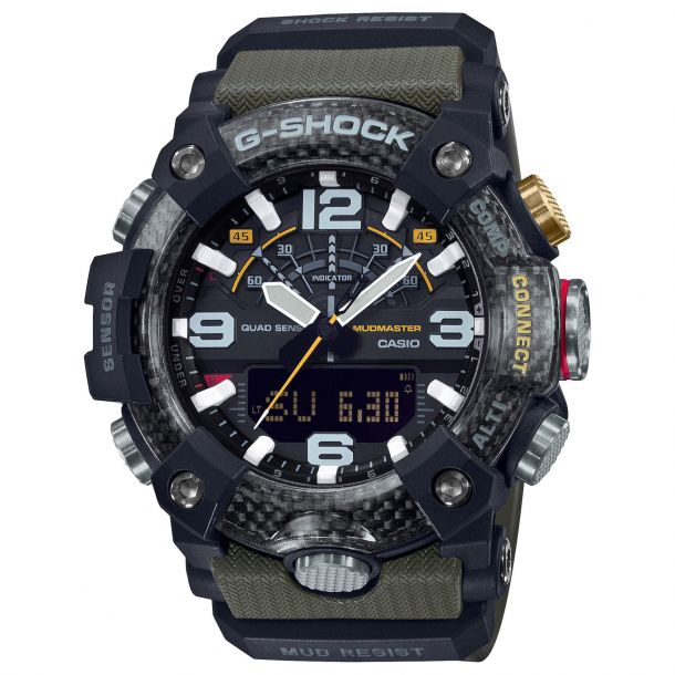 Casio G-Shock Master of G Mudmaster Black Resin Strap Connected Solar Watch (GWGB1000-1A)