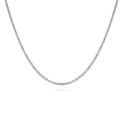 Gabriel & Co 20 Inch 925 Sterling Silver Mens Link Chain Necklace