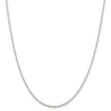 Sterling Silver 2.35mm Beaded Chain 22 Inch