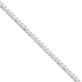 Sterling Silver 3.5 mm Curb Chain 22 inch