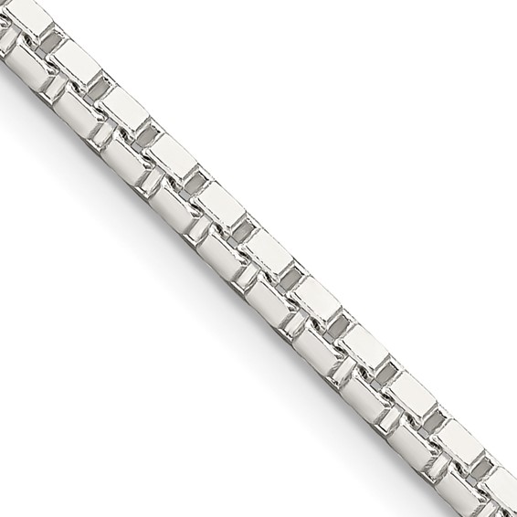 Sterling Silver 2.5mm Box Chain 30 inch