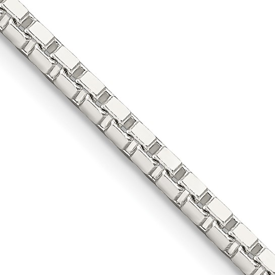 Sterling Silver 2.5mm Box Chain 
20 inch