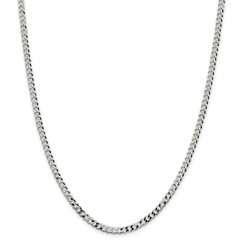 Sterling Silver Curb Chain 22 inch
 4.0 mm