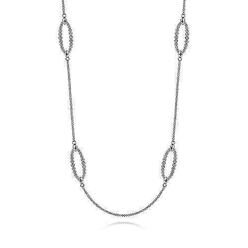 Gabriel & Co Sterling Silver Station Bujukan Necklace 32