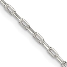 Sterling Silver Paperclip 1.75mm 22 Inch Chain