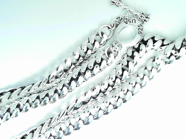 King Baby Sterling Silver Sleek Smooth Link Necklace W/ Loop & Toggle
Length: 24 Inch