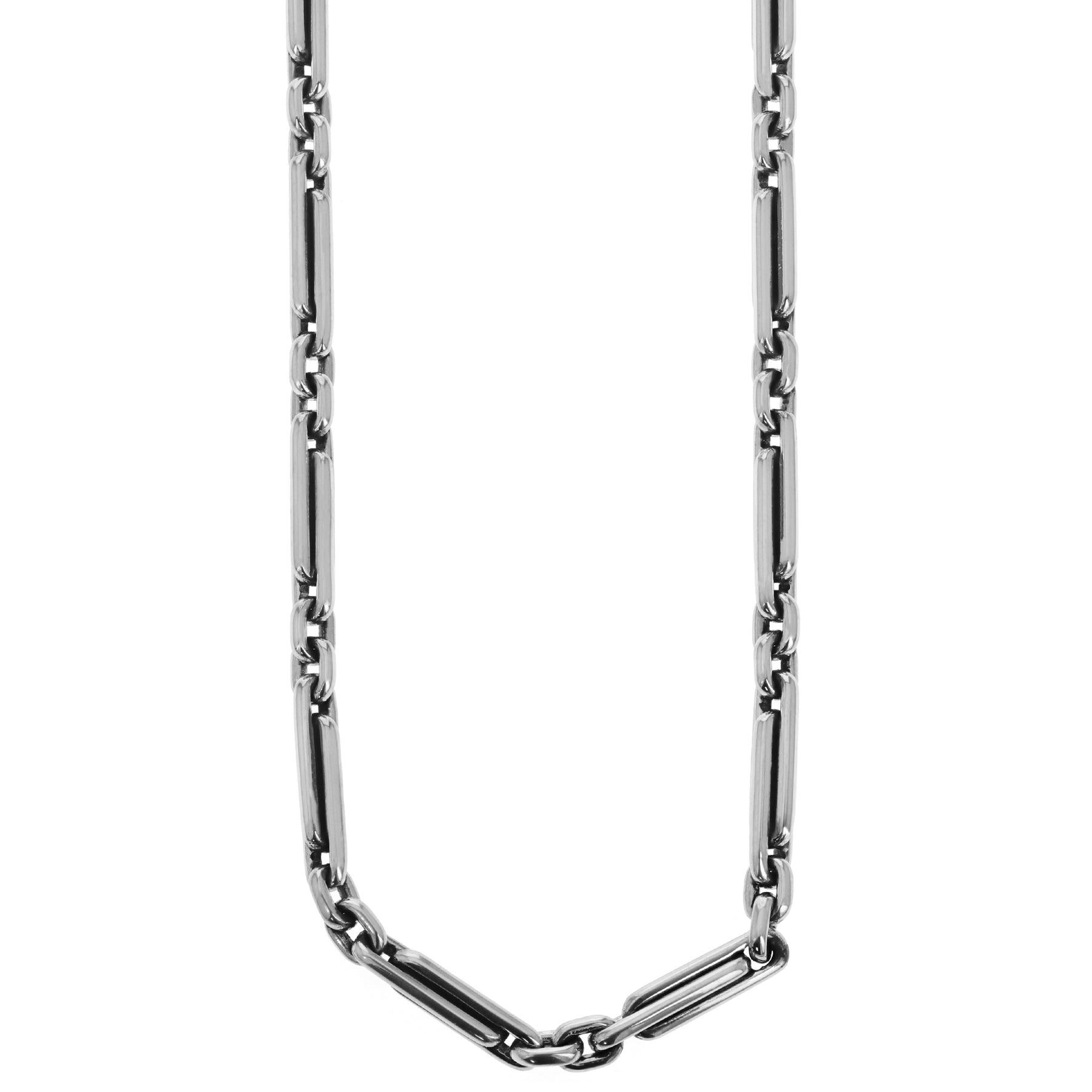 King Baby Sterling Silver Large Paperclip Necklace W/ T-Bar & Toggle
Length: 24 Inch